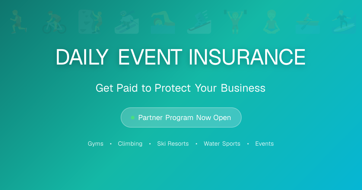 Daily Event Insurance | Get Paid to Protect Your Business